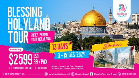 PROMO TOUR DUBAI-JORDAN-ISRAEL-MESIR 03 DES'24